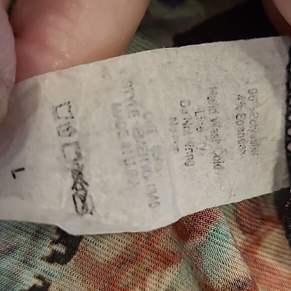 Honeyme Cold Shoulder Leaf Print Dress - Picture 12 of 12